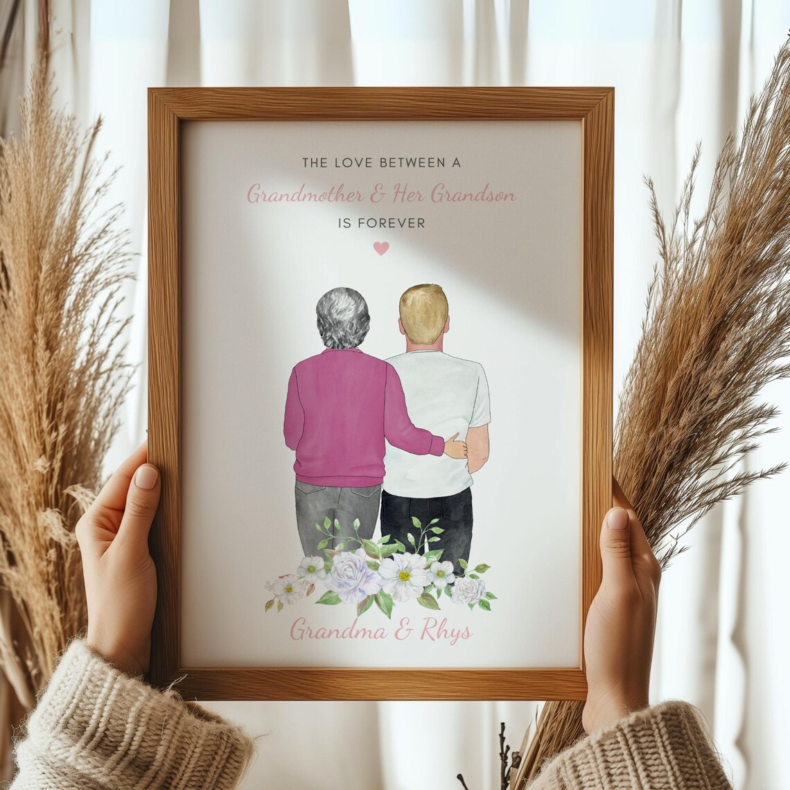 Gift For Grandma Grandma And Grandson Print Gift For Nanna Mothers Day Gift For Grandma Mothers Day Print Mothers Day Gift