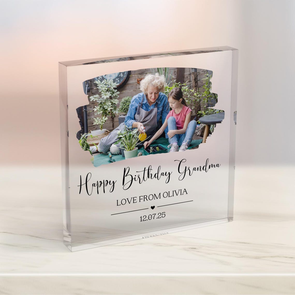 Personalised Nanny Photo Block Custom Grandma Photo Gifts Nana Gift Mothers Day Gift Gift For Grandma Grandma Mothers Day Nana Present