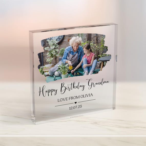 Personalised Nanny Photo Block Custom Grandma Photo Gifts Nana Gift Mothers Day Gift Gift For Grandma Grandma Mothers Day Nana Present