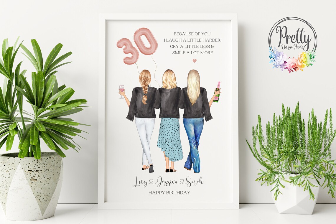 30th Birthday Gift for Her, Best Friend Gift