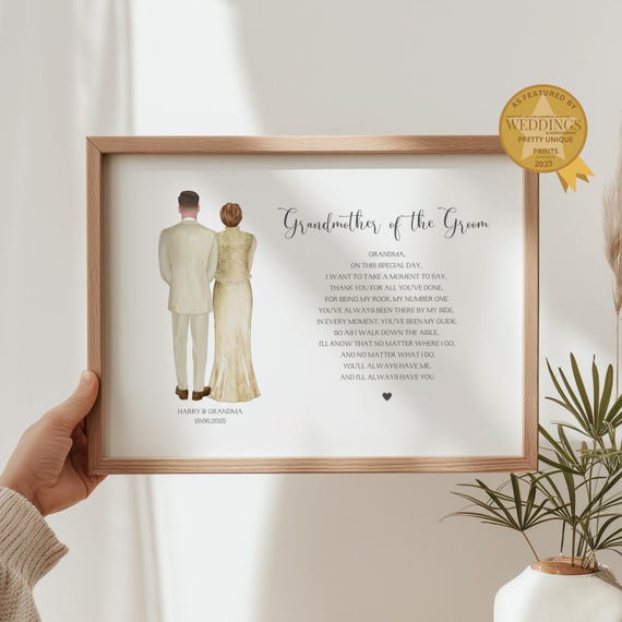 Personalised Gift For Grandmother Of The Groom To My Grandma On My Wedding Day Wedding Day Gift For Grandma Grandma And Groom