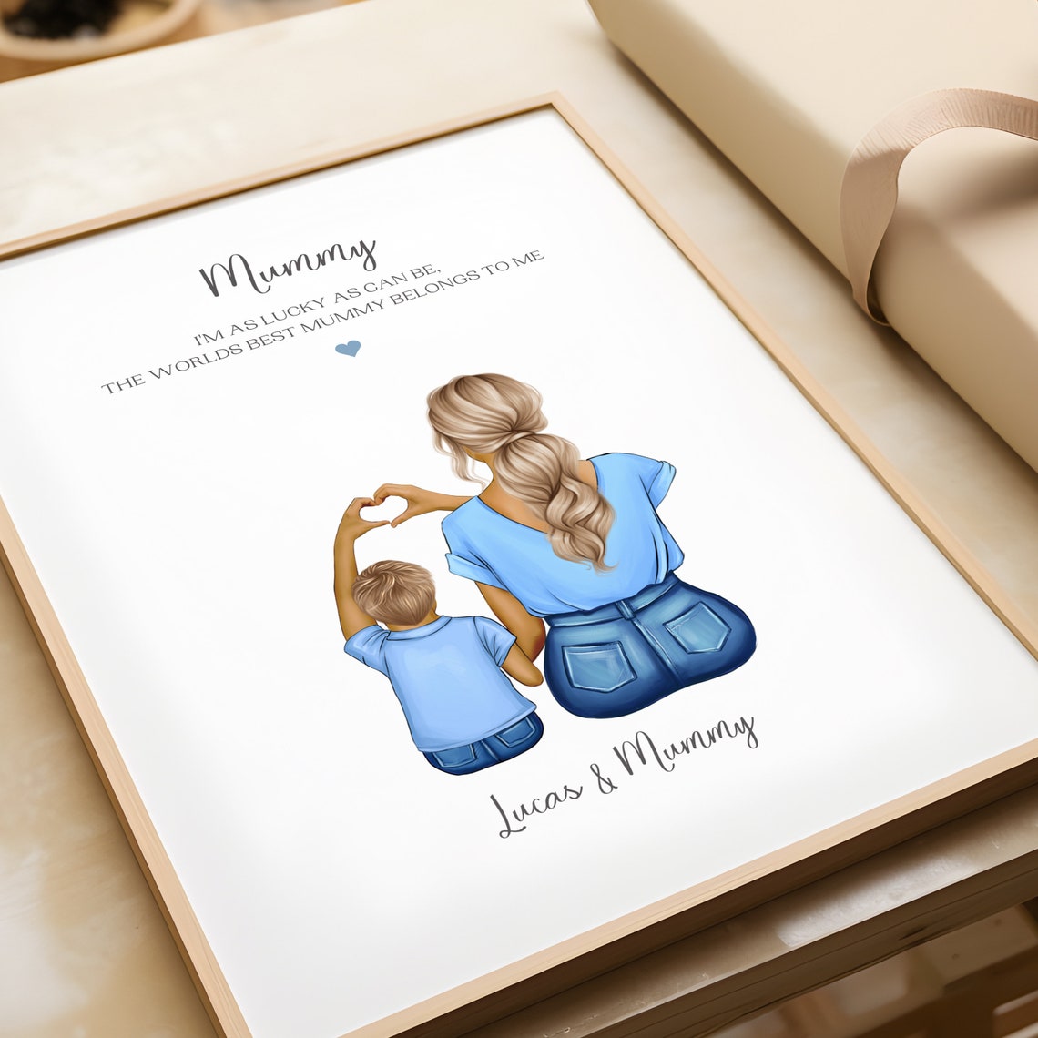 Personalised Mothers Day Gift Gift For Mummy Mum And Son Print Mummy Birthday Present Gift From Son Mummy Gifts