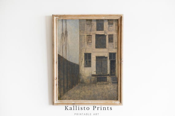 Minimalist Building Facade Art Moody Urban Architecture Vintage Industrial Decor Download129