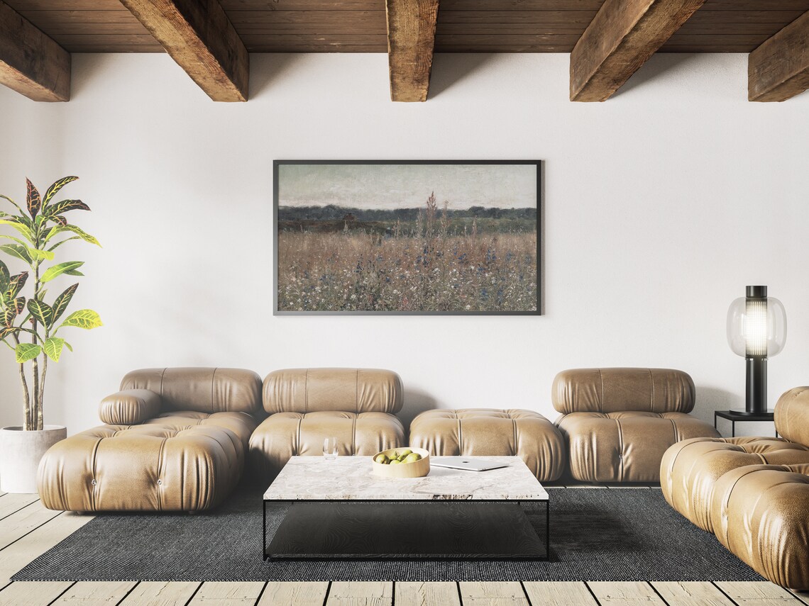 Vintage Landscape Painting, Modern Farmhouse Art Print - Image 3