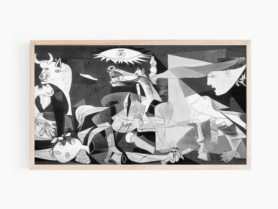 Picasso Guernica Black White Cubist Masterpiece Iconic Anti War Art Poster - Image 3
