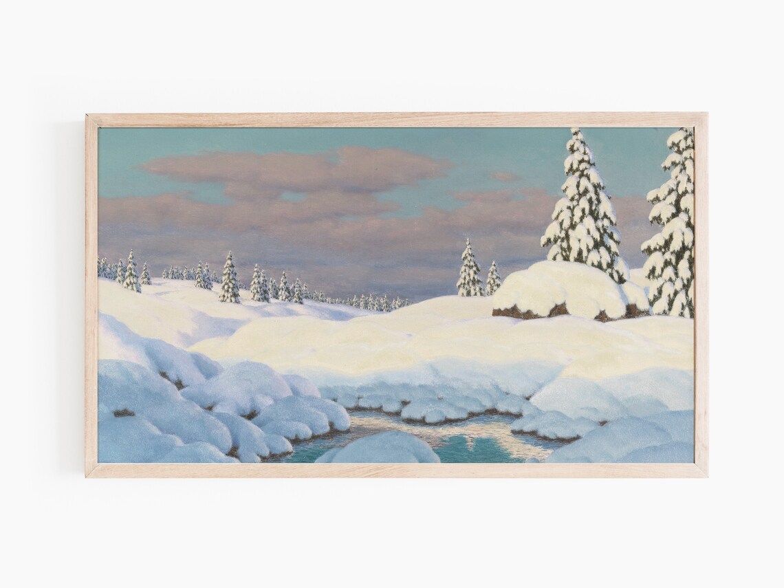 Winter Landscape In The Sun, Seasonal Decor - Image 2