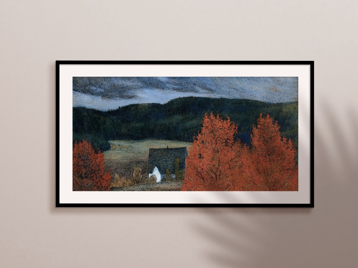 Autumn Landscape Painting, Classic Art - Image 2