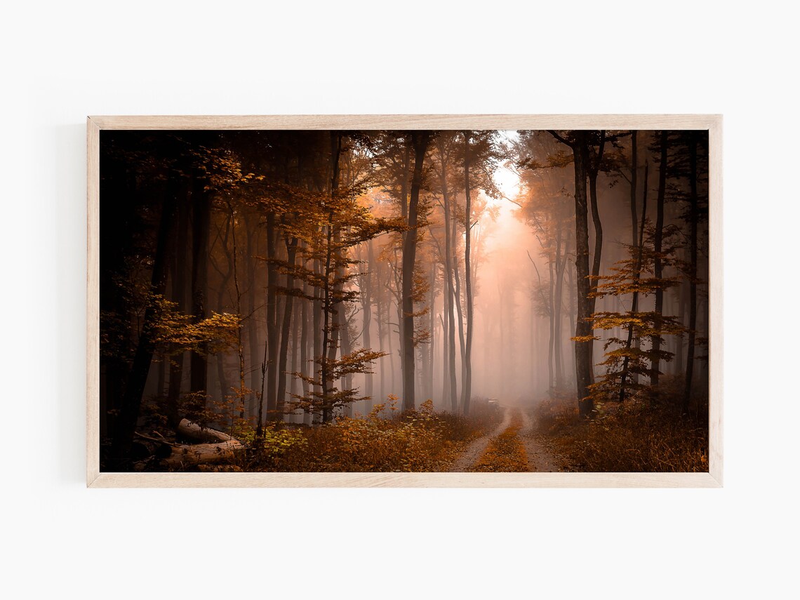 Autumn Landscape Bokeh Art Print, Fall Landscape - Image 2