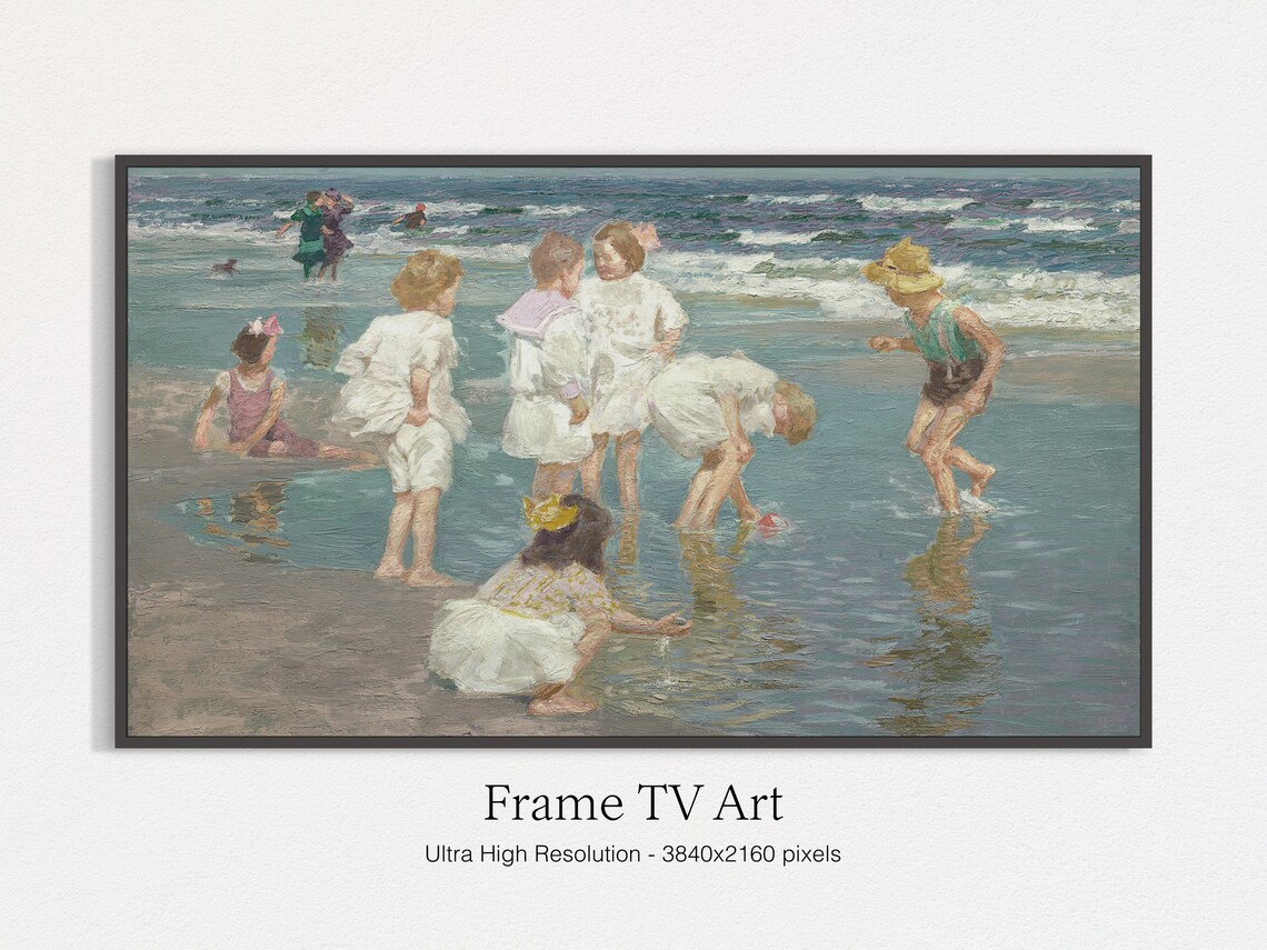 Children Summertime Classic Oil Painting Art Print