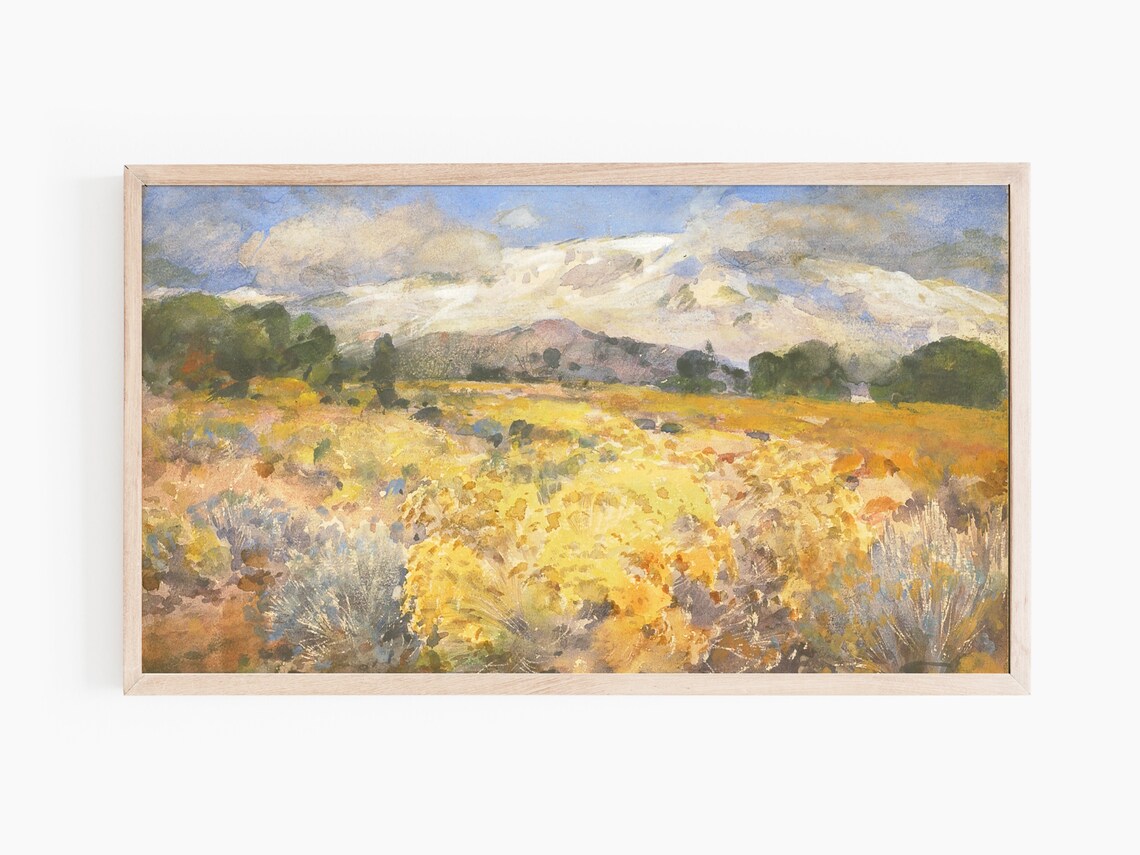 Longs Peak Watercolor Landscape Art Print - Image 3
