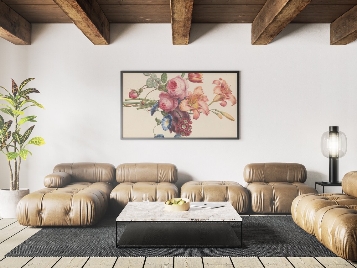 Spring Flowers Still Life, Vintage Roses Art Print - Image 4