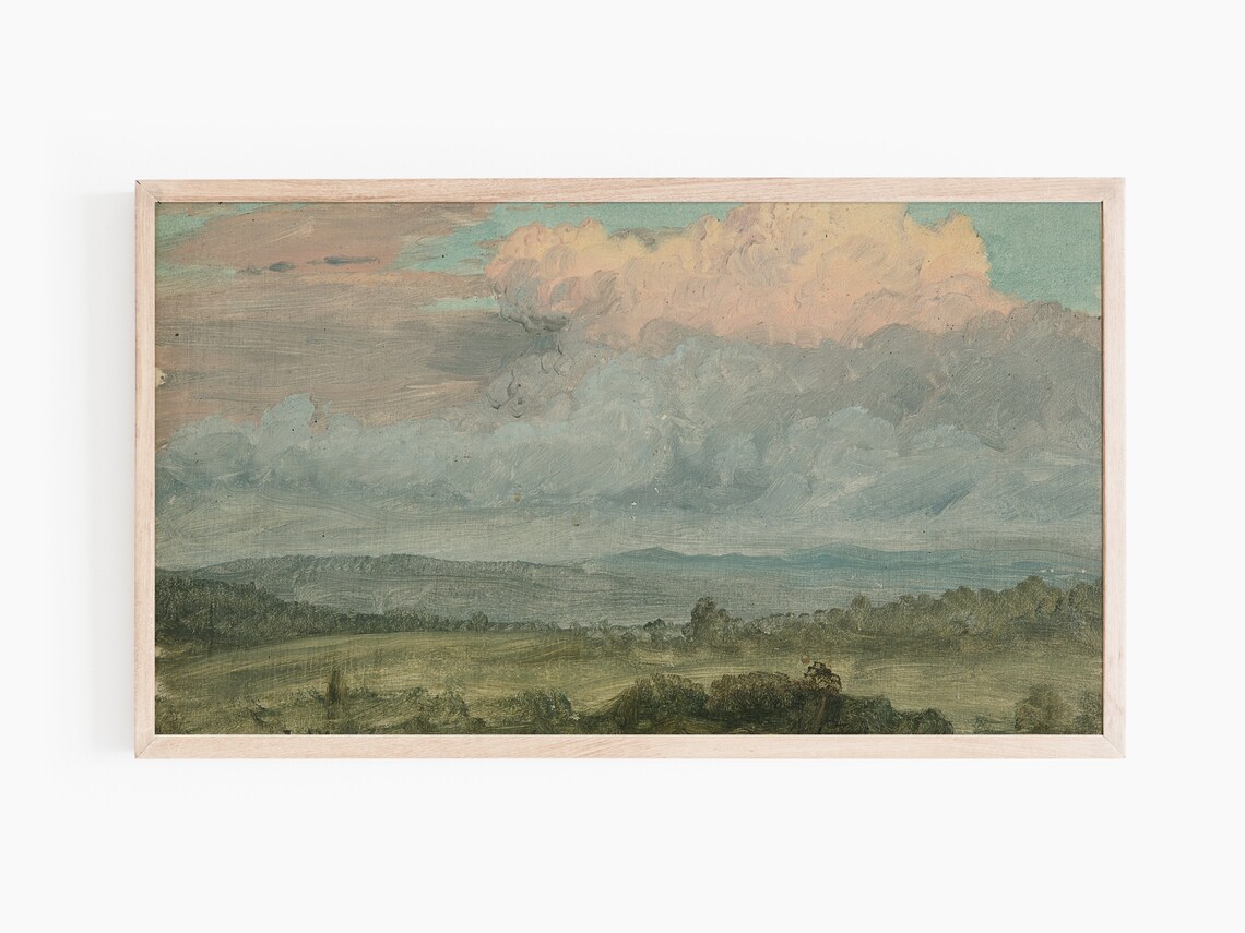 Vintage Landscape Oil Painting Art Print - Image 3