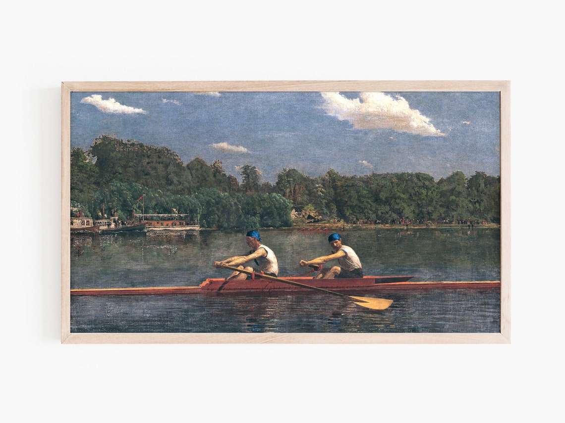 Classic Kayaking Painting, Frame TV Art - Image 2