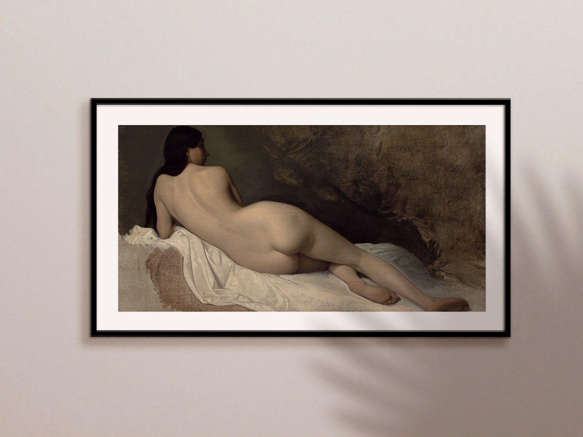 Vintage Nude Woman Painting, Figure Art - Image 2