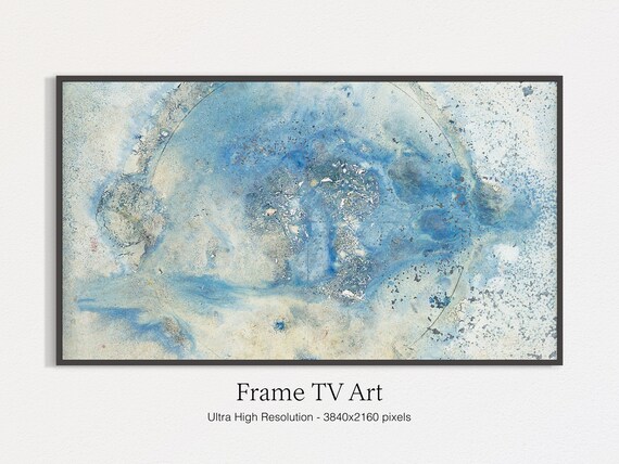Abstract Oil Painting Art Print, Frame TV Style