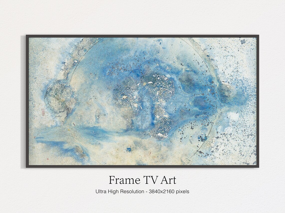Abstract Oil Painting Art Print, Frame TV Style