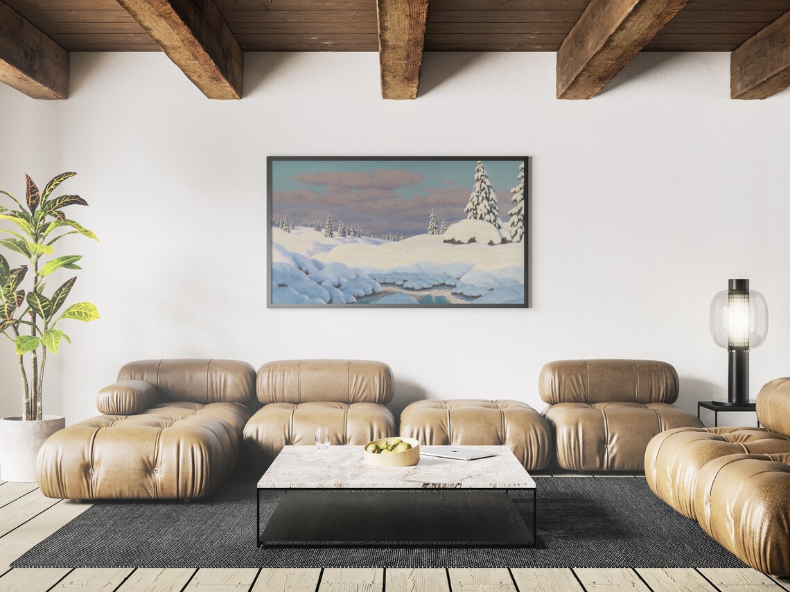Winter Landscape In The Sun, Seasonal Decor - Image 3