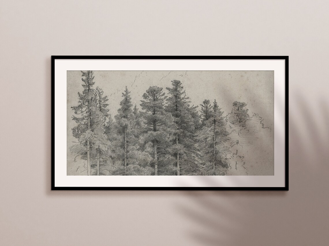 Vintage Trees Illustration Art Print, Nature Decor - Image 2