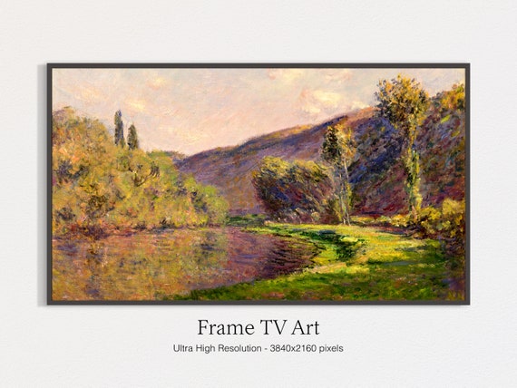 Frame Tv Classic Trees Scenery Painting Frame For Tv Oil Art
