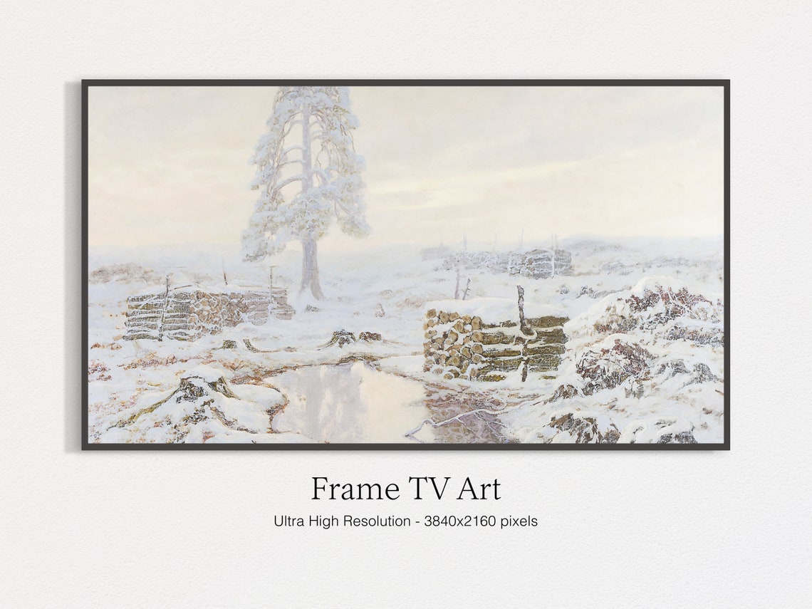 Vintage Winter Landscape Art Print