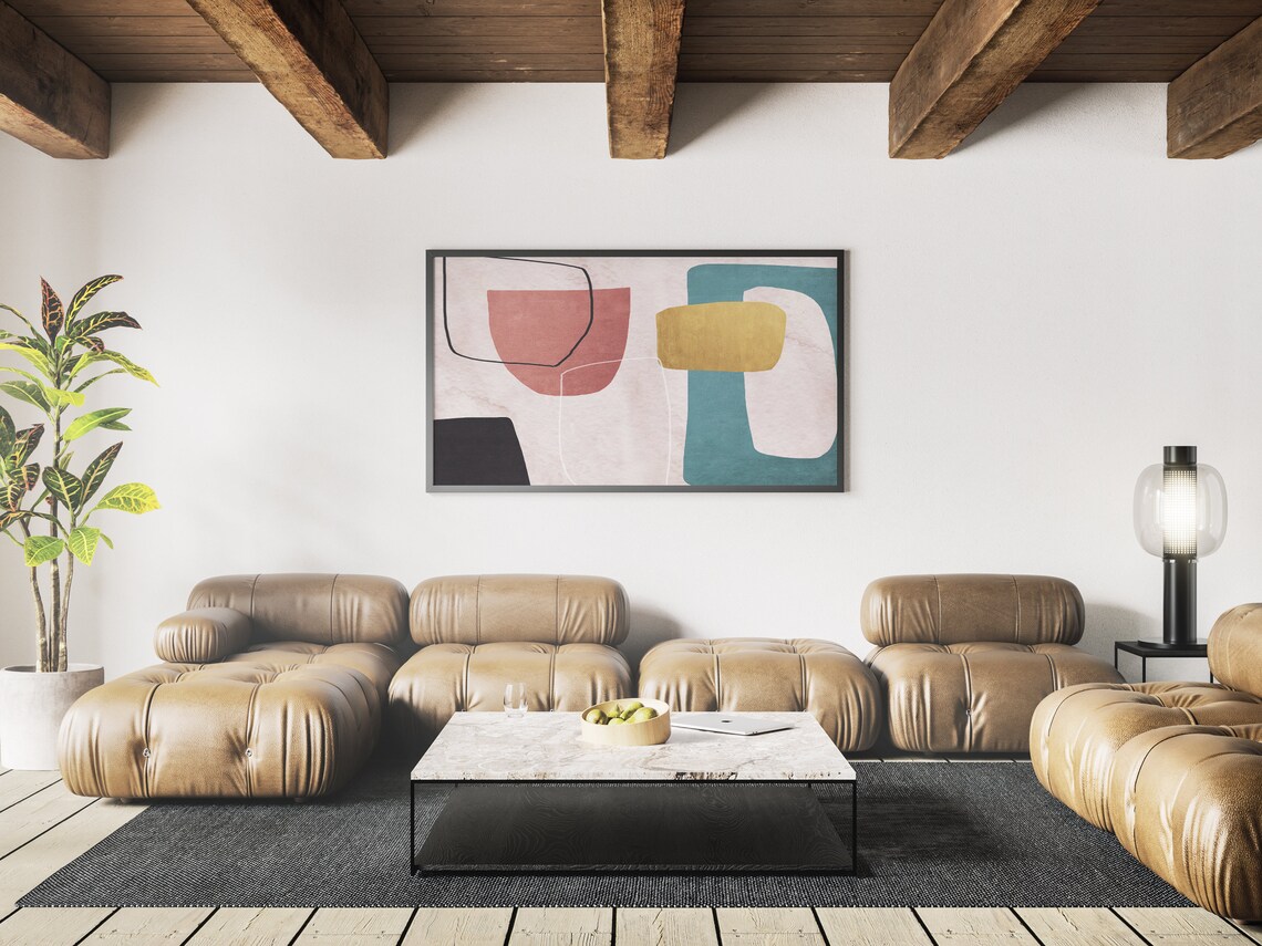 Modern Abstract Painting Oil-Painting Style Art Print - Image 4