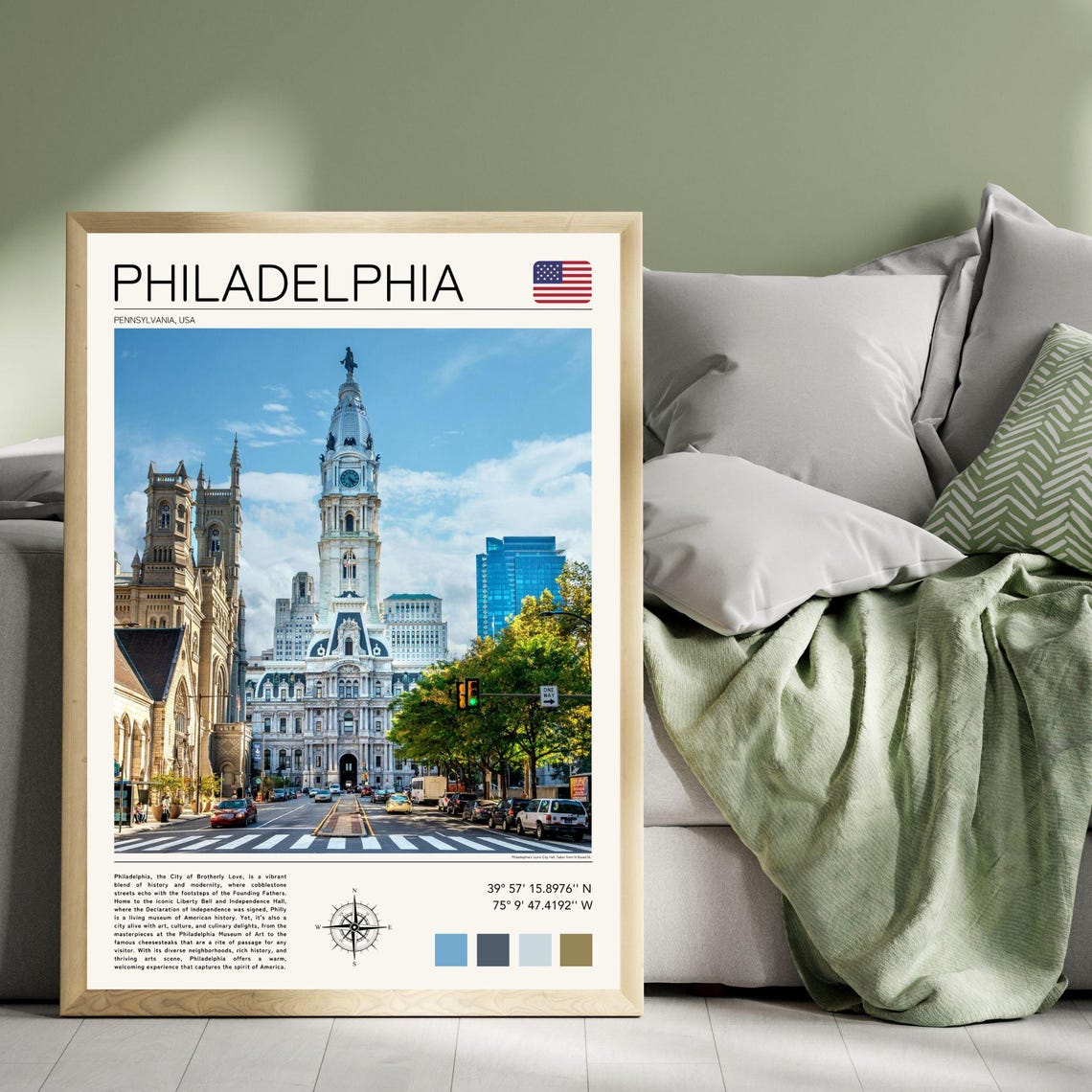 Philadelphia Print Philadelphia Wall Art Philadelphia Photography Philadelphia City Hall Artwork Philadelphia Pennsylvania Print - Image 3