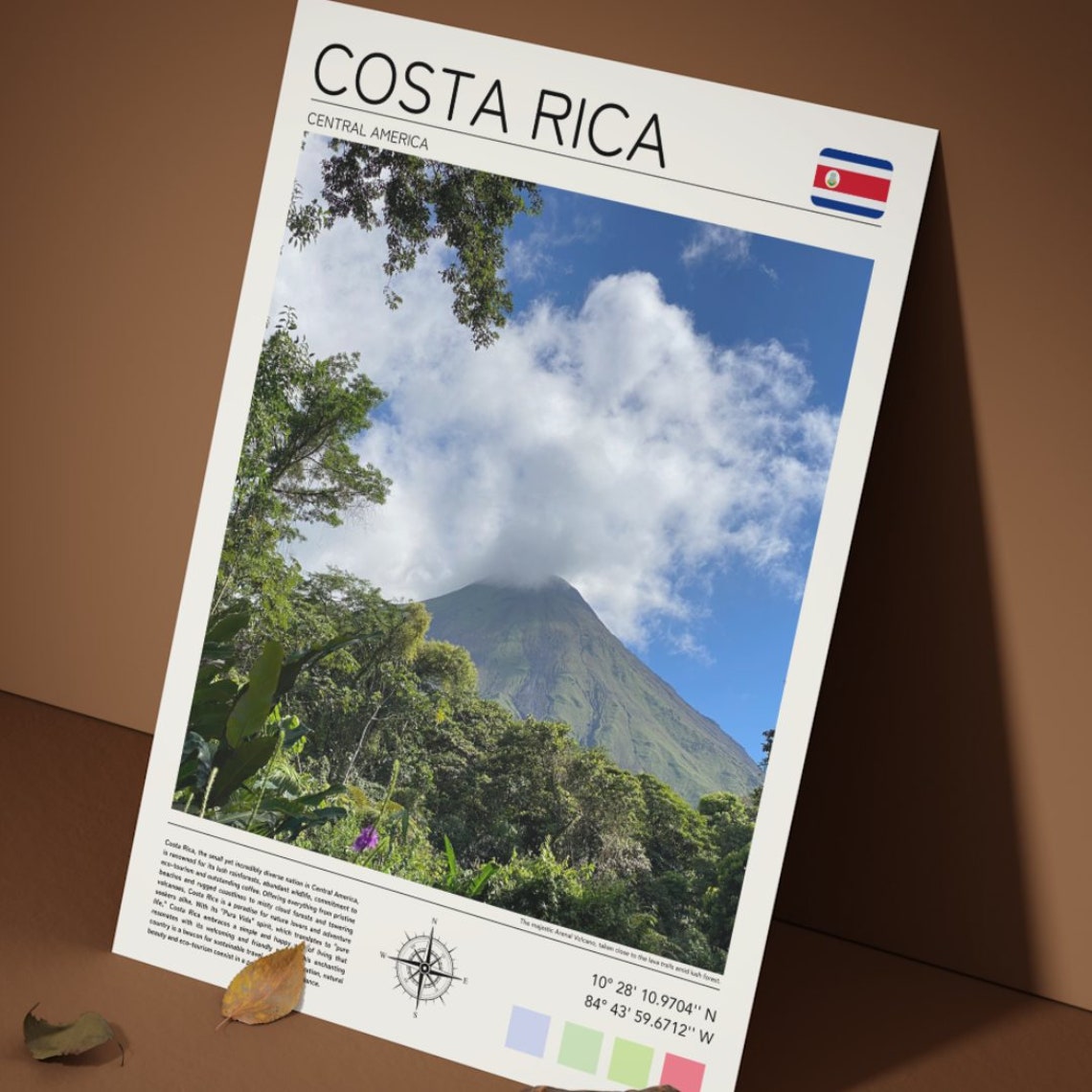 Costa Rica Print Costa Rica Travel Costa Rica Wall Art Central America Travel Arenal Volcano Costa Rica Poster Costa Rica Photo - Image 3