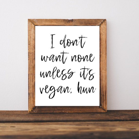 Vegan Wall Art Plant Based Gifts Poster Food Is Medicine Print Healthy Living Gift Funny Clean Eating