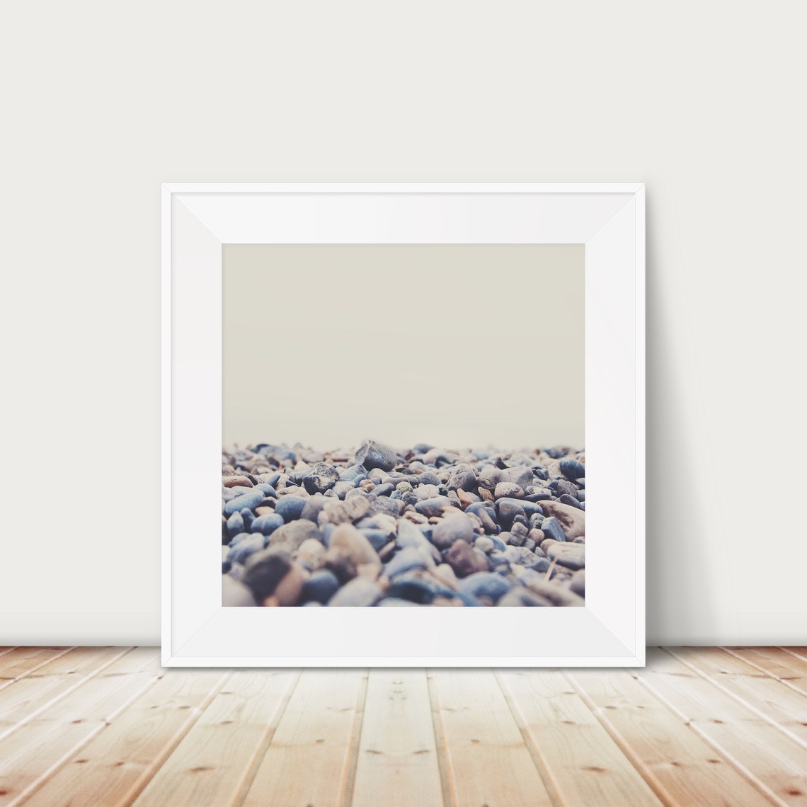 Lake Constance Beach Pebbles Minimal Nature Photography Print