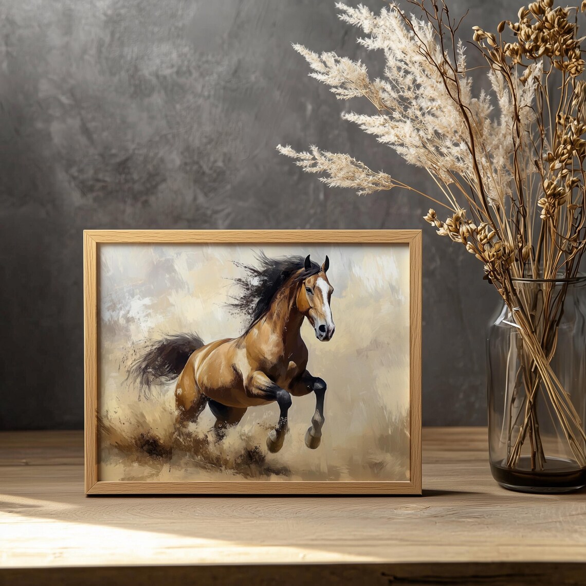 Galloping Chestnut Horse Dust Majestic Stallion Equestrian Poster - Image 2