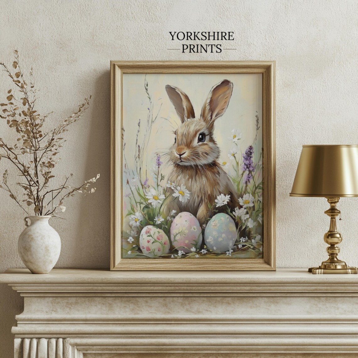 Easter Rabbit With Eggs, Vintage Animal Art Print - Image 2