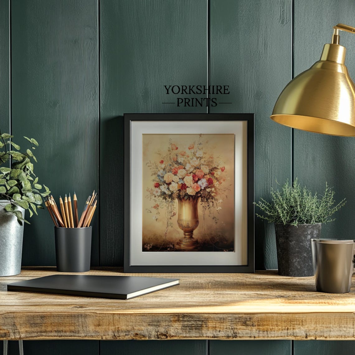 Moody Vintage Flower Print Dark Floral Still Life Oil Painting Antique Art Moody Spring Wall Art Moody Floral Print - Image 3