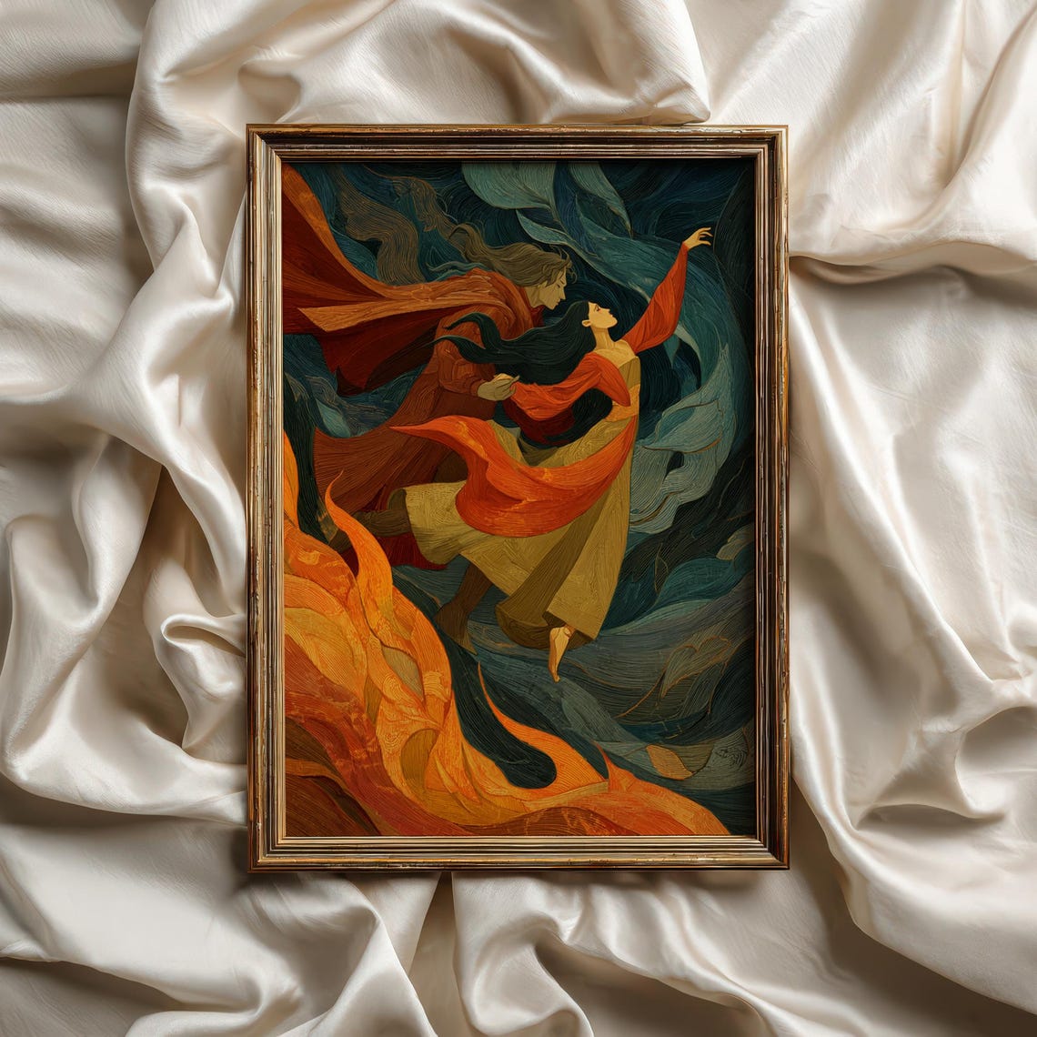Hades And Persephone Romantic Greek Mythology Dramatic Art Print
