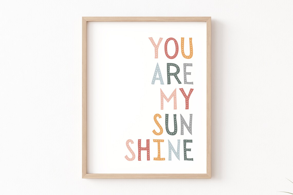 You Are My Sunshine, Boho Nursery Art Print