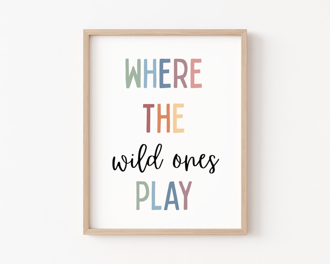Where The Wild Ones Play Nursery Wall Decor