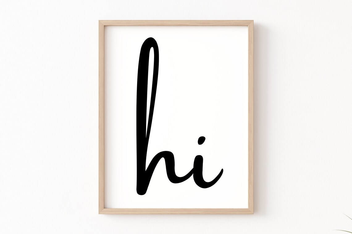 Hi Minimalist Hello Print, Entryway Wall Art - Image 2