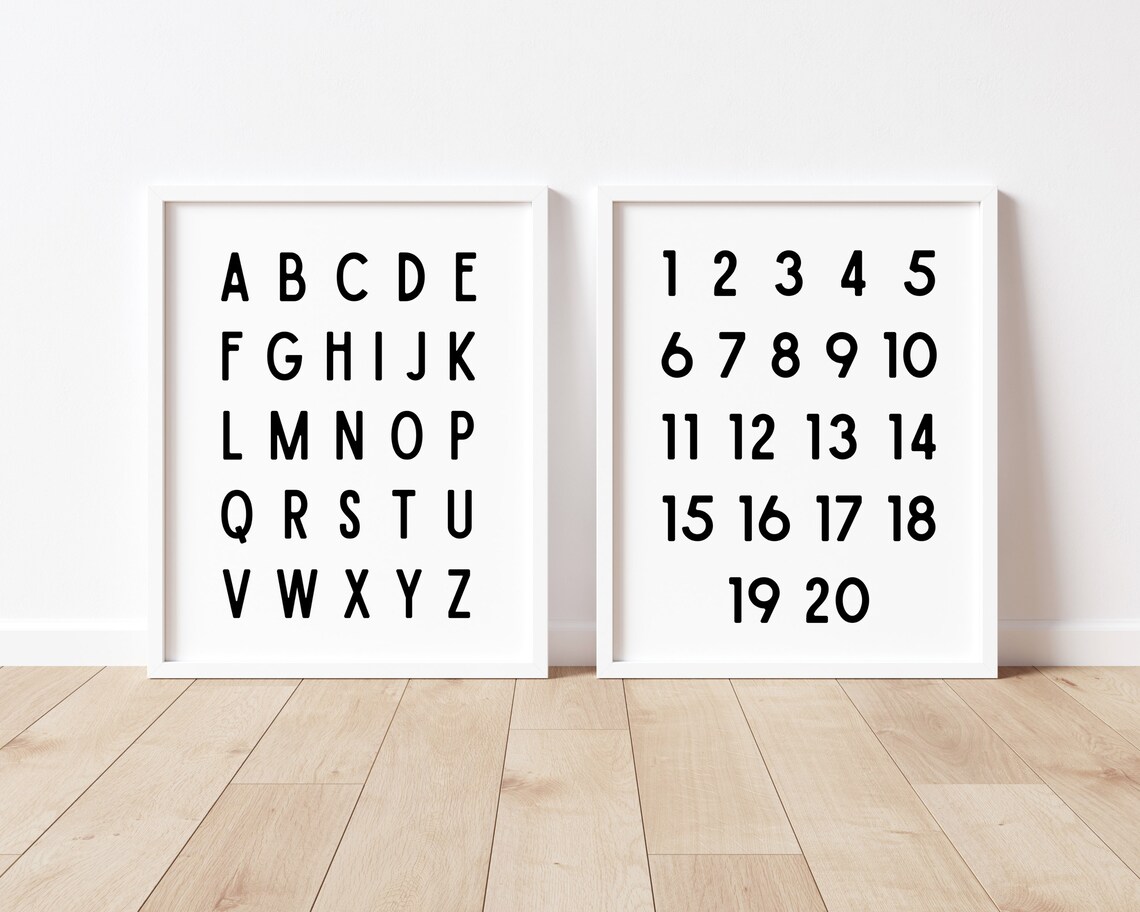 ABC Poster 123 Alphabet Number Art Print - Image 3