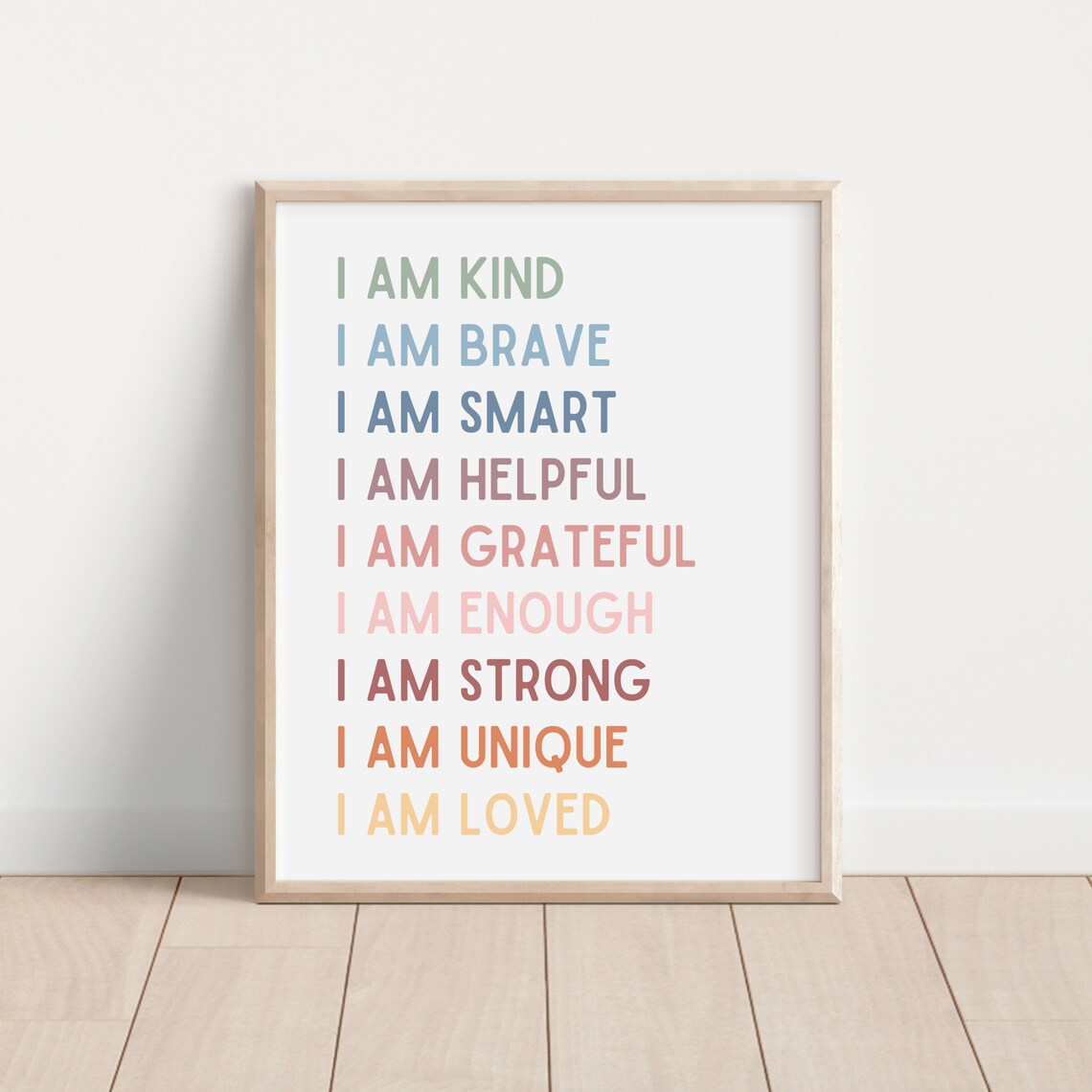 Kids Affirmations Classroom Poster, Homeschool Decor