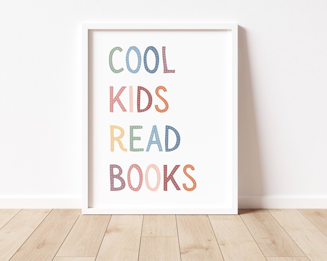 Cool Kids Read Books Boho Classroom Decor Art Print - Image 2