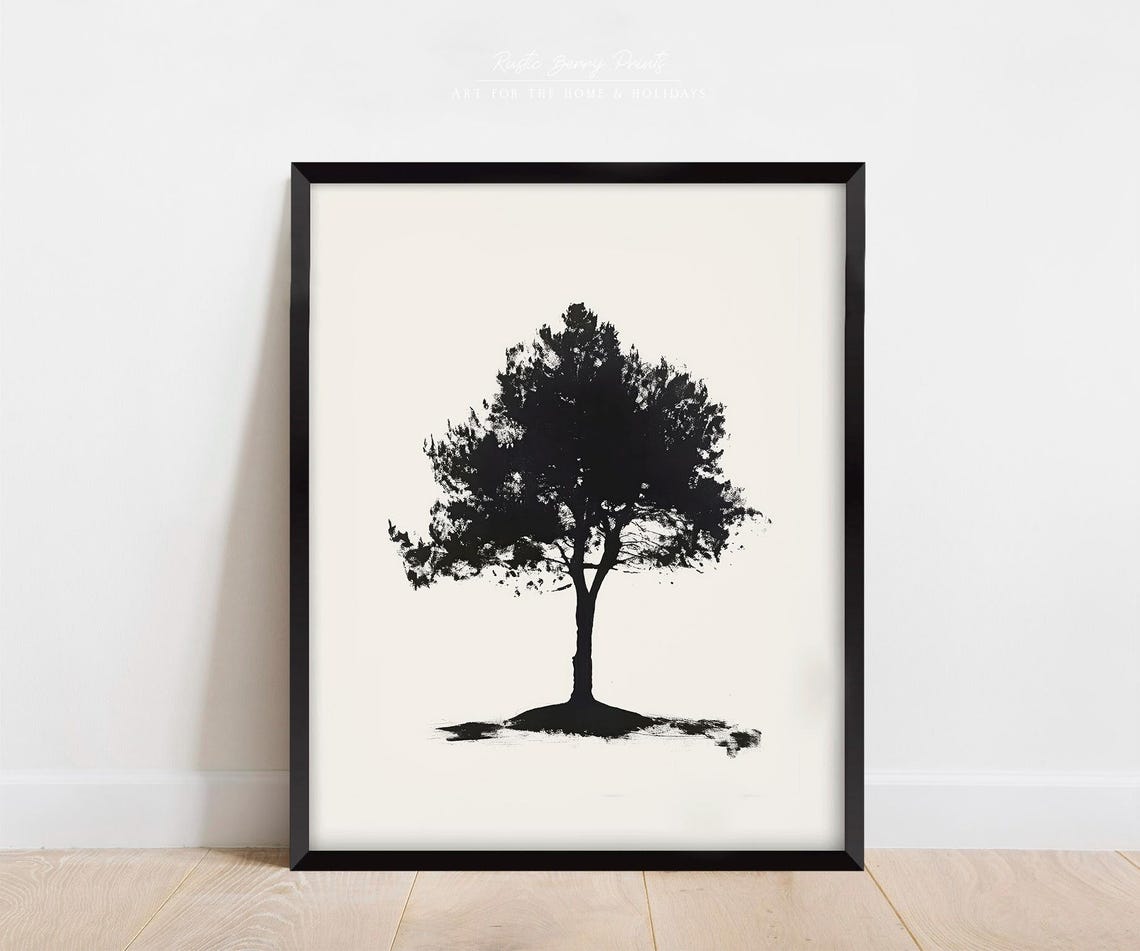 Tree Art Print Wall Art Painting Vintage Trendy Wall Art Wall Decor Room Art Apartment Decor Art