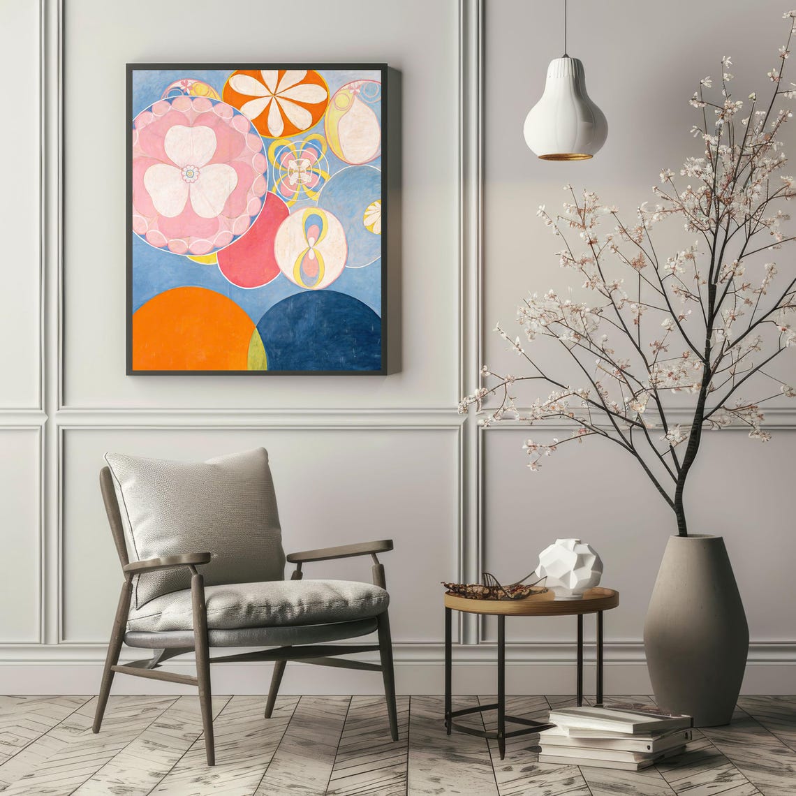 Hilma af Klint Blue Circle Abstract Geometric Vintage Wall Art Poster - Image 2