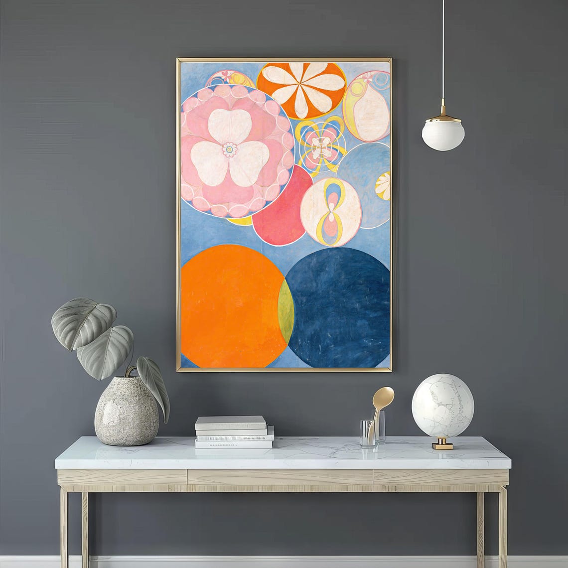 Hilma af Klint Blue Circle Abstract Geometric Vintage Wall Art Poster - Image 6