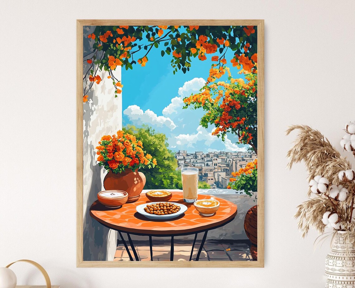 Halwa Puri Breakfast In Lahore, Badshahi Mosque Art Print