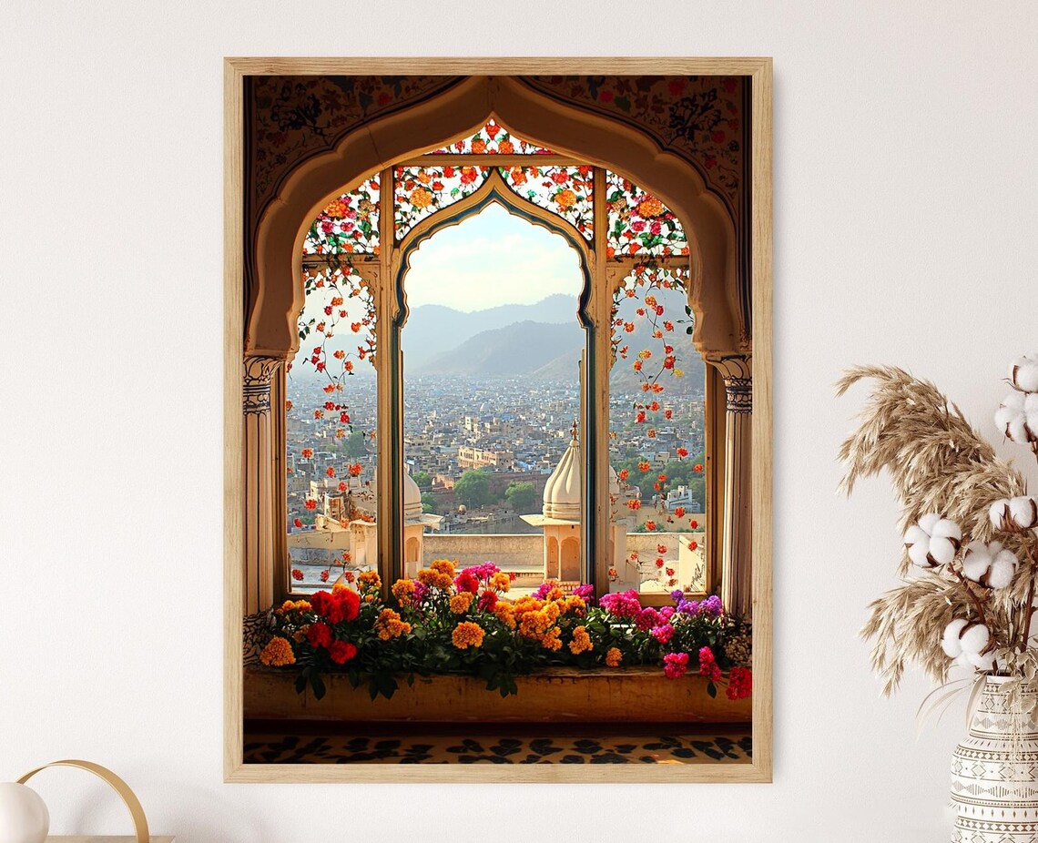 Jaipur City Art Print, Rajasthan Travel Poster