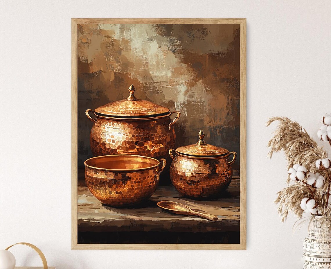 Afghan Copper Cookware - Traditional Kitchen Decor