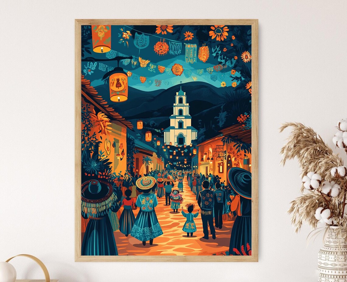 Festive Procession Illustration, Da De La Candelaria