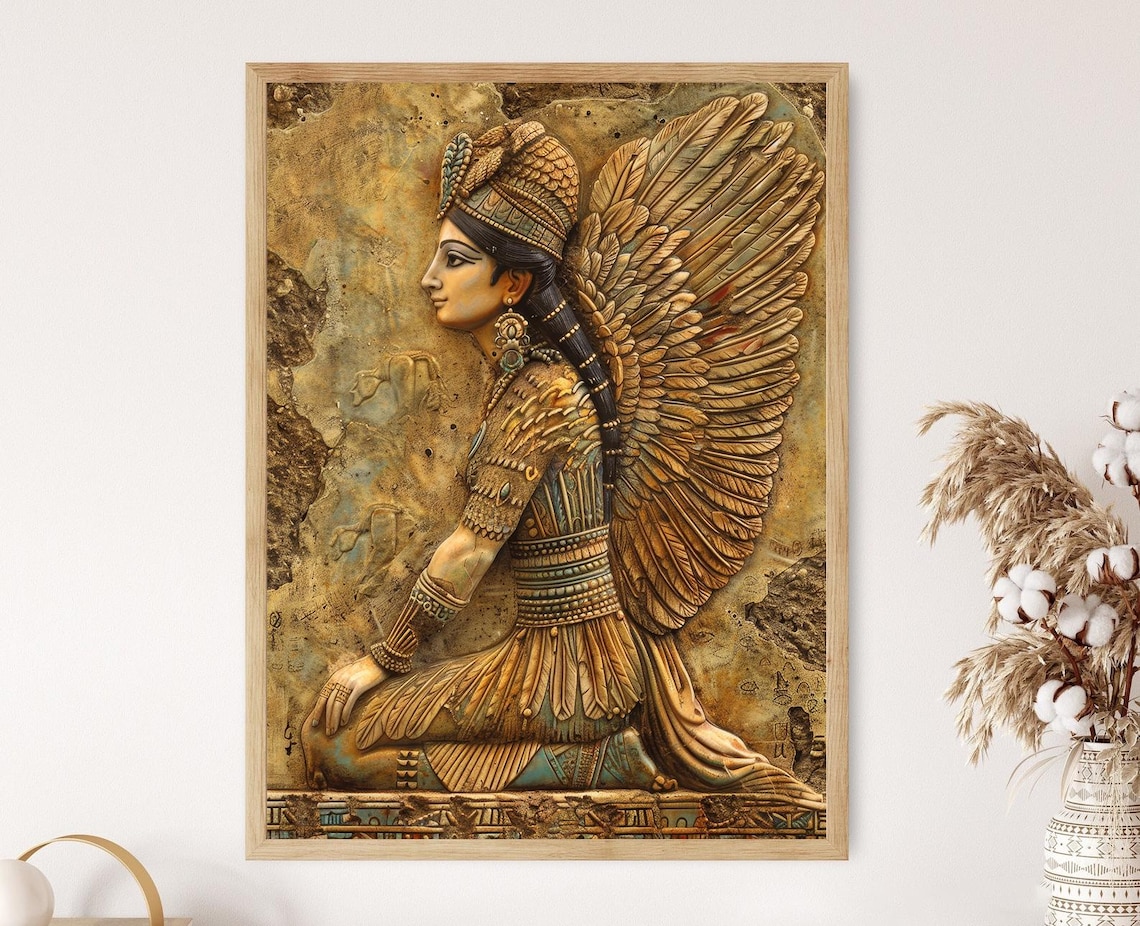 Inanna Mesopotamian Art Print, Ancient Goddess