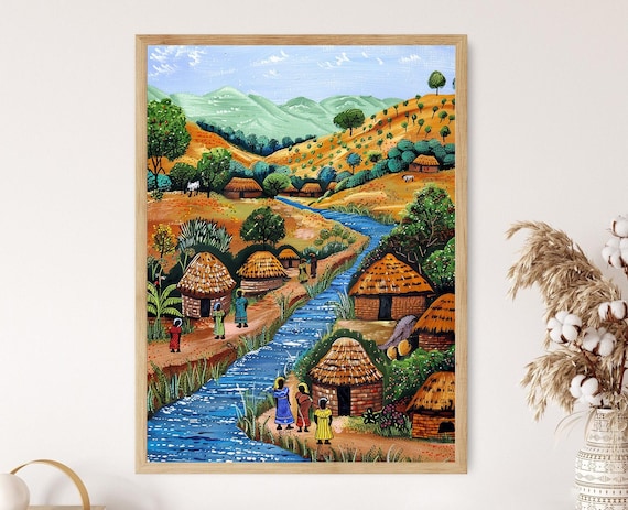 Laundry Day In Sierra Leone African Daily Life Art Print