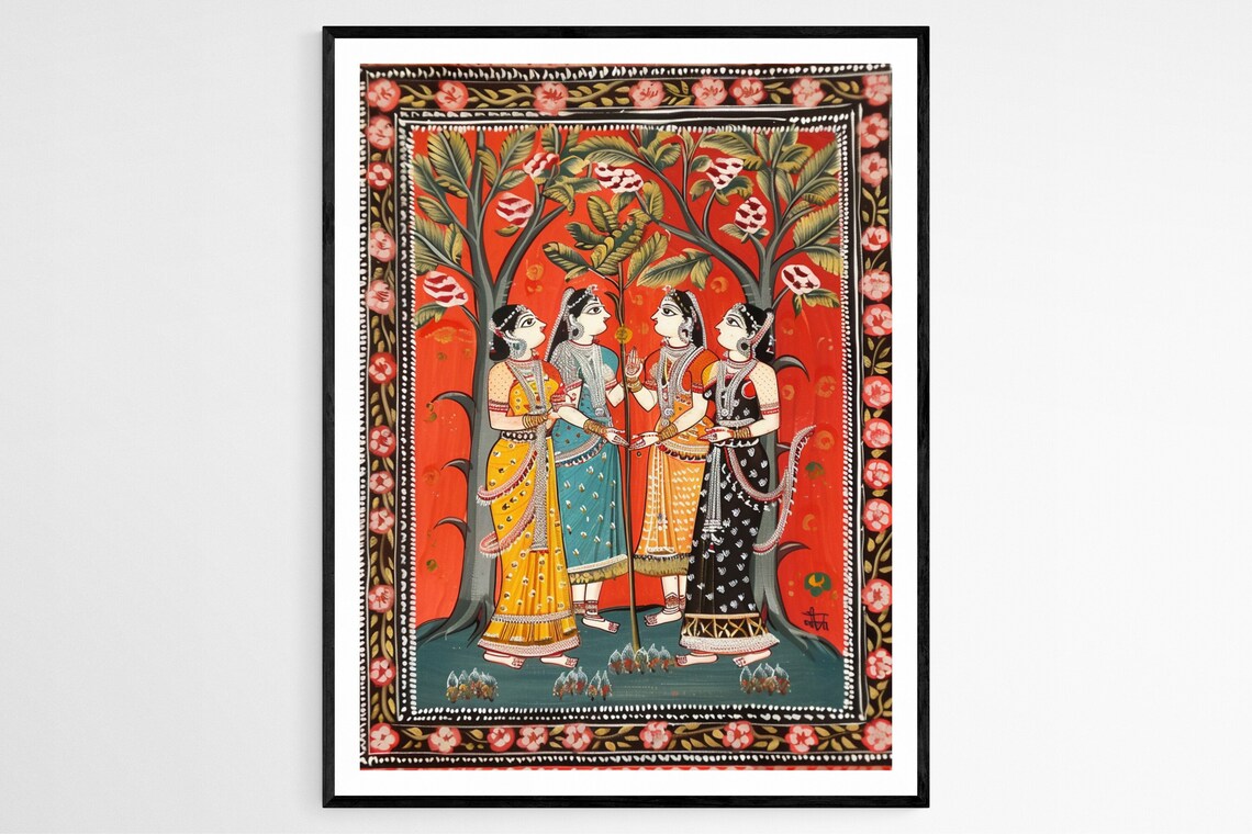 Patachitra Art Print, Authentic Indian Folklore