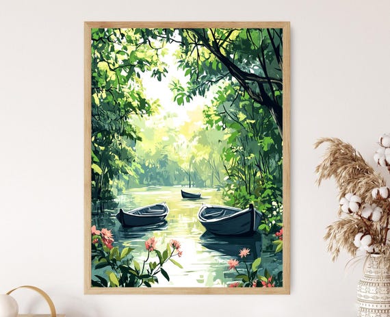 Ratargul Swamp Forest Art Print Sylhet Bangladesh Nature Scene